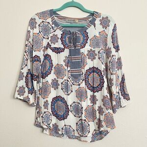 Figueroa and Flower Boho Patterned Top
